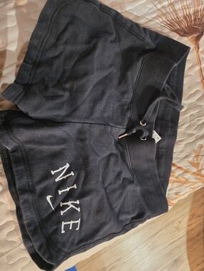 Nike Black Lounge Shorts with White Logo